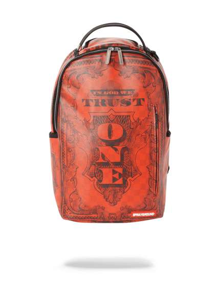 IN GOD WE TRUST RED BACKPACK (ONE OF ONE)