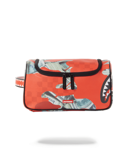 MONEY CAMO (RED) TOILETRY BAG