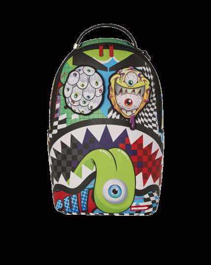 PSYCHO WORLD OF FUN BACKPACK (WITH REMOVABLE VELCRO EYE PATCHES)
