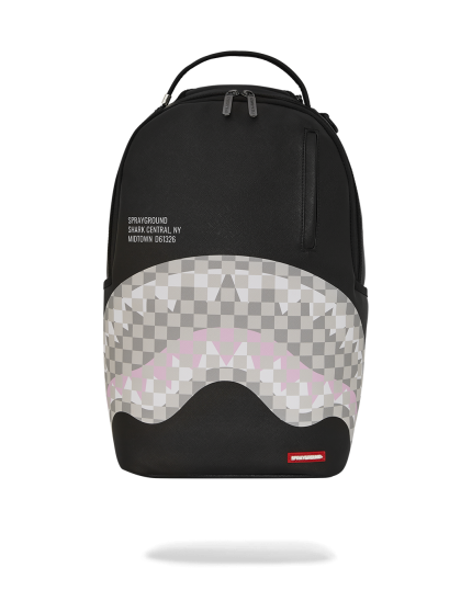 SHARK CENTRAL CREAM BLACK CHECK BACKPACK