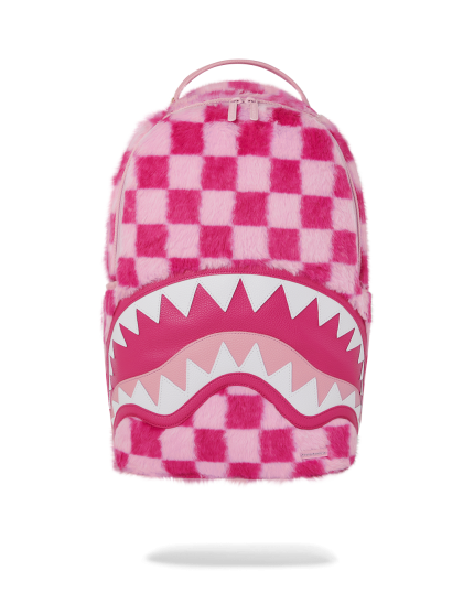 FURZILLA SHARK (PINK CHECK) BACKPACK