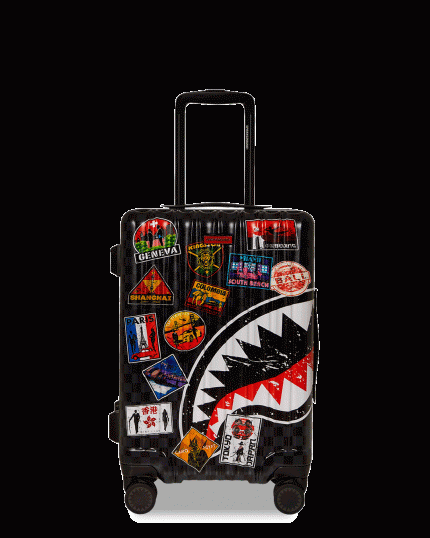GLOBAL MOGUL UNLIMITED MILES SHARKNAUTICS HARDSHELL CARRY-ON LUGGAGE