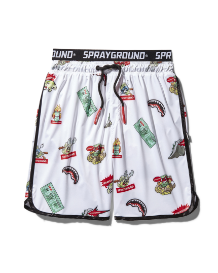 PATCH ALL-IN CORTO SWIM TRUNKS (WHITE)