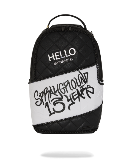 HELLO MY NAME IS 15 YEARS QUILTED BACKPACK (SUPER RARE)